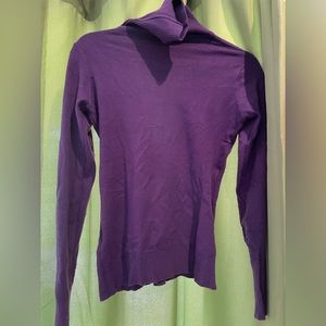 purple cardigan